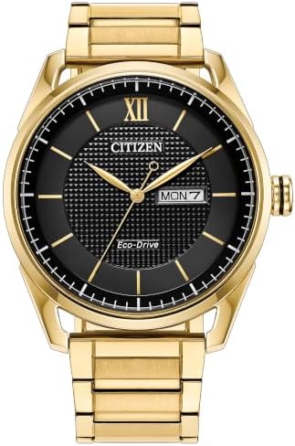 CITIZEN Men's Eco-Drive Classic: 42mm Gold-Tone Case (AW0089-52E)