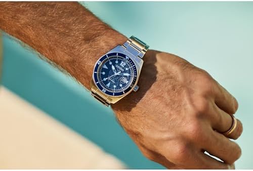 Citizen Mens Eco-Drive Terra Force, Silver-Tone Stainless Steel Case & Bracelet with Blue Dial (Model: AW1886-59L)