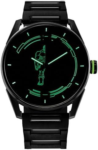Citizen Men's Eco-Drive Marvel Hulk Watch, Black Stainless Steel Bracelet, Black Dial, Date (Model: BM7675-57W)