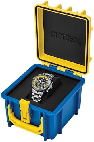 Citizen Men's Eco-Drive Blue Angels Promaster Navihawk Watch, Stainless Steel Bracelet, Chronograph Measures up to 60 Minutes, 12/24 Hour Time (Model: CA4667-53L)