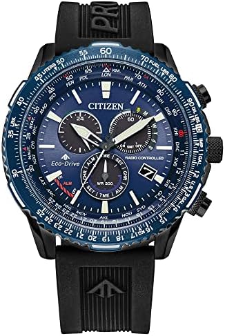 Citizen Eco-Drive Pilot Chronograph Watch with Atomic Timekeeping, 12/24HR, Power Reserve, Luminous Hands/Markers, Sapphire Crystal