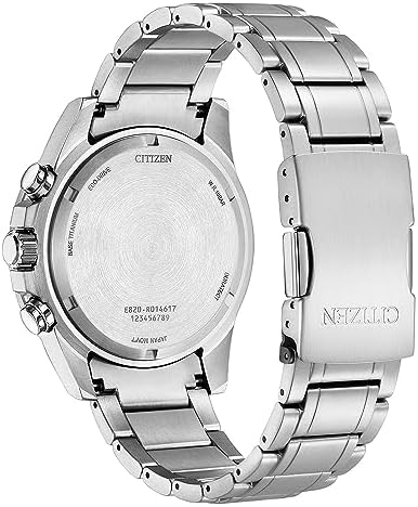 Citizen Men's Eco-Drive Sport Casual Brycen Chronograph Watch, Super Titanium, Perpetual Calendar, Tachymeter 12/24 Hour Time, Alarm