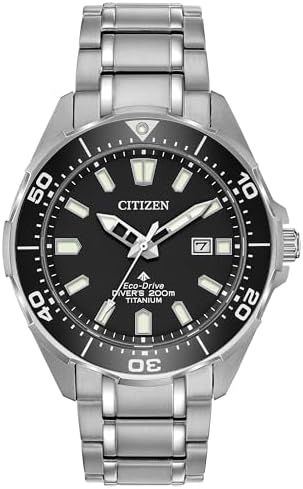 Citizen Men's Promaster Sea Eco-Drive Stainless Steel Watch, 3-Hand Date, One-Way Rotating Bezel, ISO Compliant, Luminous Hands and Markers