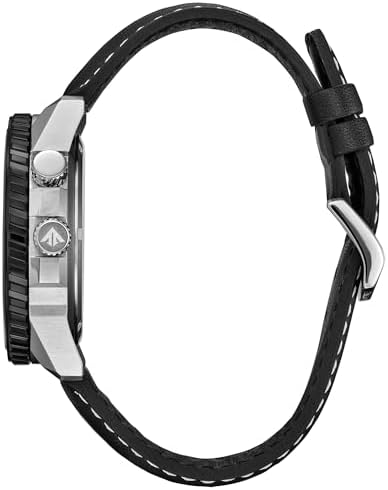 Citizen Men's Eco-Drive Promaster Air Nighthawk Watch, Black Leather Strap, Black Dial, Dual Time (Model: BJ7137-07E)