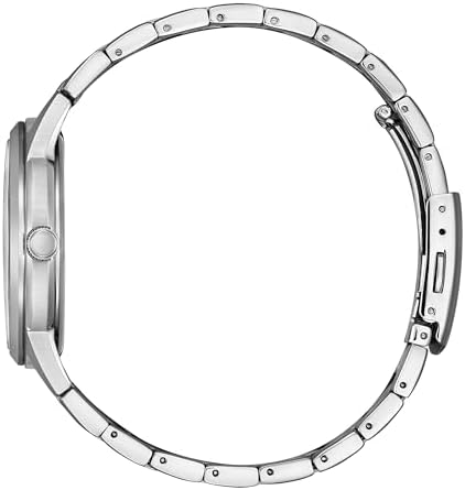 CITIZEN Men's Eco-Drive Dress Classic Watch, Silver-Tone Stainless Steel Bracelet, Ivory Dial, 3 Hand, Day/Date (Model: AW0100-86B)
