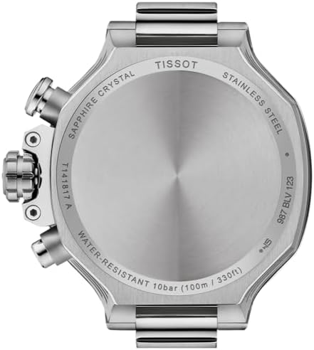Tissot T-Race 38mm, Swiss Quartz Chronograph Watch for Men and Women, Stainless Steel Case, Black Dial, T1418171705100