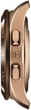 Tissot Unisex T-Touch Connect Sport antimagnetic Titanium case with Rose Gold PVD Coating Quartz Watches, Silicone, 21 (T1534204705105)