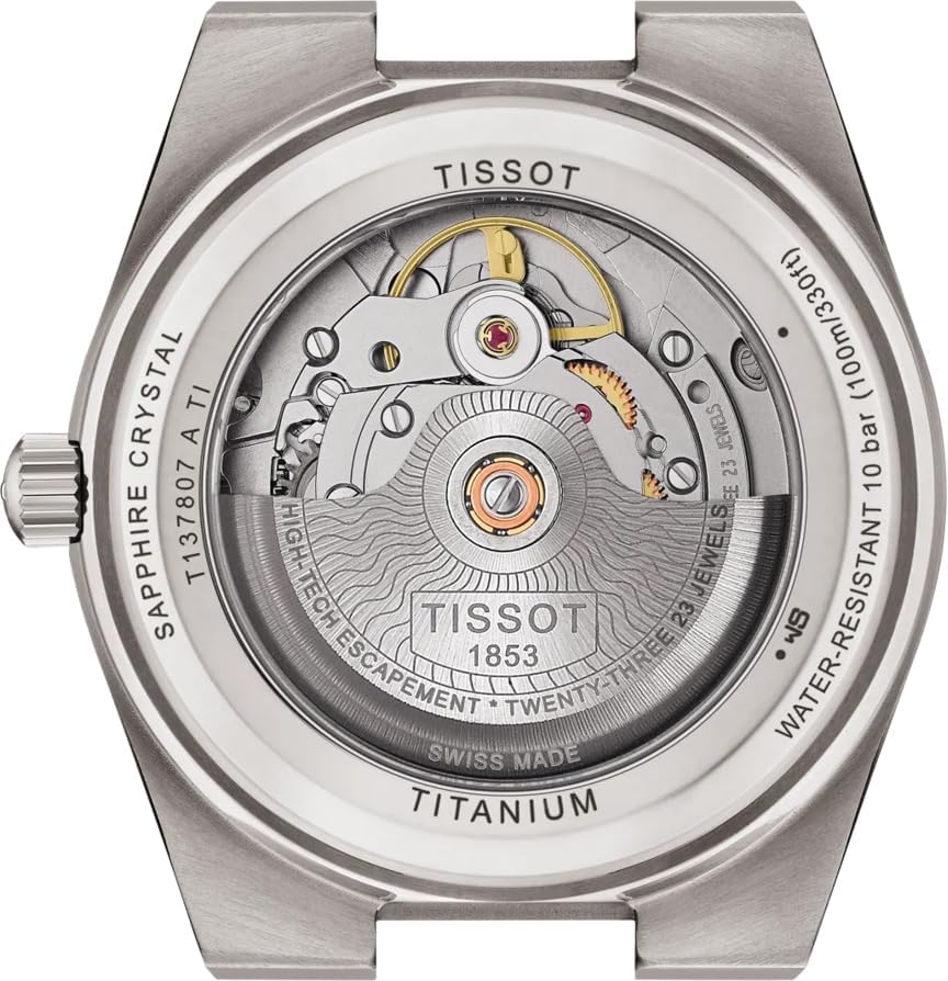Tissot PRX 38mm, Swiss Automatic Watch for Men, Titanium Case, Gray Dial, T1378074406100