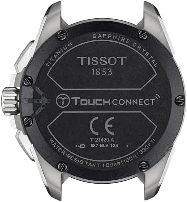 Tissot Mens T-Touch Connect Solar antimagnetic Titanium case Quartz Watches, Beige, Textile, 23 (T1214204705107)