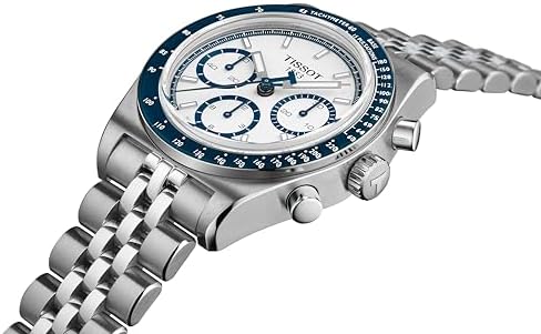 Tissot PR516 Chronograph, Swiss Mechanical Watch for Men, Stainless Steel Case and Bracelet, Valjoux, 41 mm, T1494621101100