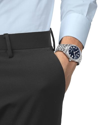 Tissot Ballade Powermatic 80 COSC 39mm, Swiss Automatic Watch for Men, Stainless Steel Case, Blue Dial, T1564081104300