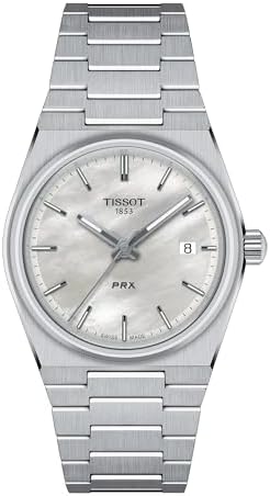 Tissot Unisex PRX 35mm Quartz Watches, Grey, Stainless Steel, 11 (T1372101111100...