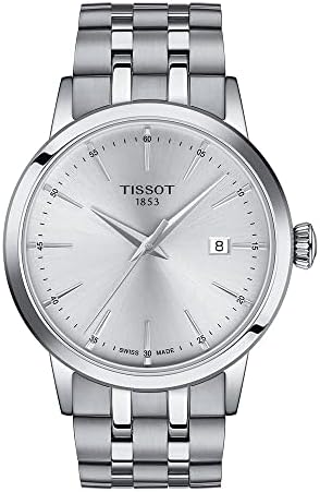 Tissot Mens Classic Dream 316L Stainless Steel case Quartz Watch, Grey, Stainles...