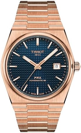 Tissot PRX Powermatic 80, Swiss Automatic Watch for Men, Rose Gold 40mm Watch, T...