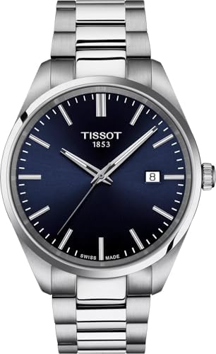 Tissot PR 100 40mm, Swiss Quartz Watch for Men, Stainless Steal Case, Blue Dial,...
