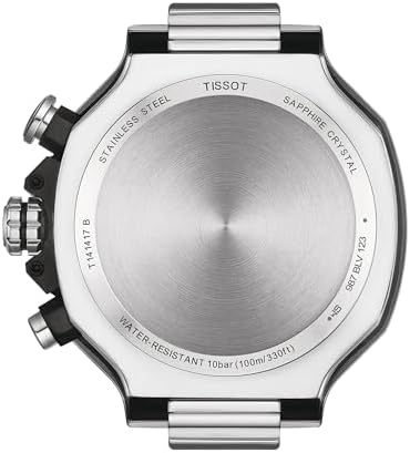 Tissot Mens Tissot T-Race Chronograph 316L Stainless Steel case Quartz Watches, Grey, Stainless Steel, 13.95 (T1414171103100)