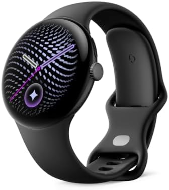 Google Pixel Watch 5 (45mm) - Android Smartwatch - Obsidian - Wi-Fi Gemini Intelligence, domed display, comprehensive health and fitness tracking