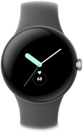 Google Pixel Watch 41mm Smartwatch with WiFi, GPS, BT and Heart Rate Monitor in Bulk Packaging (Silver Charcoal) (Renewed)