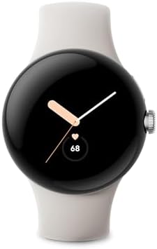 Google Pixel Watch 41mm Smartwatch with WiFi, GPS, BT and Heart Rate Monitor in Bulk Packaging (Polished Silver) (Renewed)