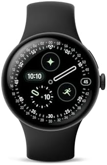 Google Pixel Watch 4 (45mm) - Smartwatch - Obsidian Active Band - LTE Android smartwatch, heart rate, fitness, and sleep tracking, 30-hour battery, Gemini built in, water resistant