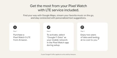 Google Pixel Watch 5 (41mm) - Android Smartwatch - Fog - LTE Gemini Intelligence, domed display, comprehensive health and fitness tracking, 2 years of data included