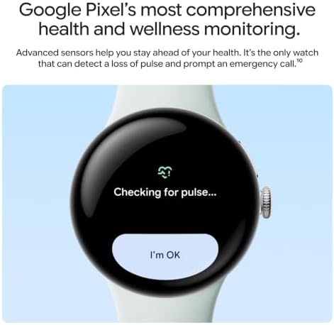 Google Pixel Watch 5 (41mm) - Android Smartwatch - Fog - LTE Gemini Intelligence, domed display, comprehensive health and fitness tracking, 2 years of data included