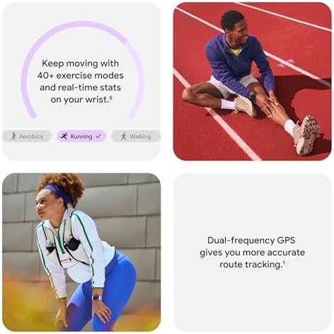 Google Pixel Watch 4 (45mm) - Smartwatch - Moonstone Active Band - Wi-Fi Android smartwatch, heart rate, fitness, and sleep tracking, 30-hour battery, Gemini built in, water resistant