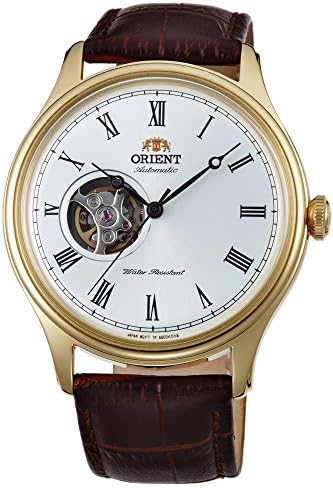 ORIENT Open Heart Men's Automatic Manual Winding Mechanical Classic Leather Band Skeleton Dial Wrist Watch