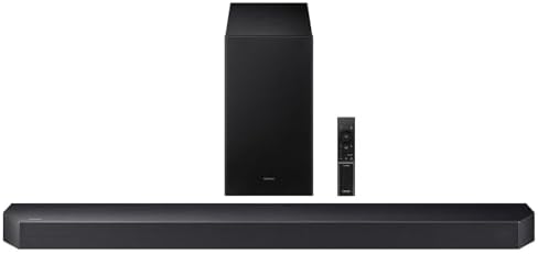 Samsung Q-Series Soundbar HW-Q600F 3.1.2 ch Subwoofer (2025), Q-Symphony, Adaptive Sound, Dolby Atmos/DTS Virtual:X, Wireless Subwoofer Included, SpaceFit Sound Pro