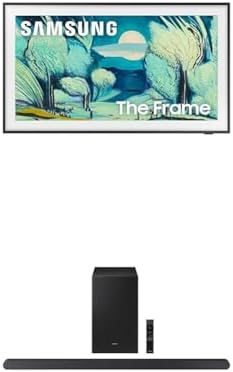Samsung 55-Inch Class The Frame LS03F 4K QLED Smart TV (2025 Model) Modern Frame Design + Samsung S700D 3.1ch Soundbar w/Wireless Dolby Atmos Audio, HW-S700D/ZA
