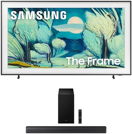 Samsung QN65LS03FAFXZA 65 Inch The Frame QLED 4K Art Mode Vision AI Smart TV with a HW-B630F B-Series Soundbar 3.1 Ch and Subwoofer with Dolby Audio (2025)