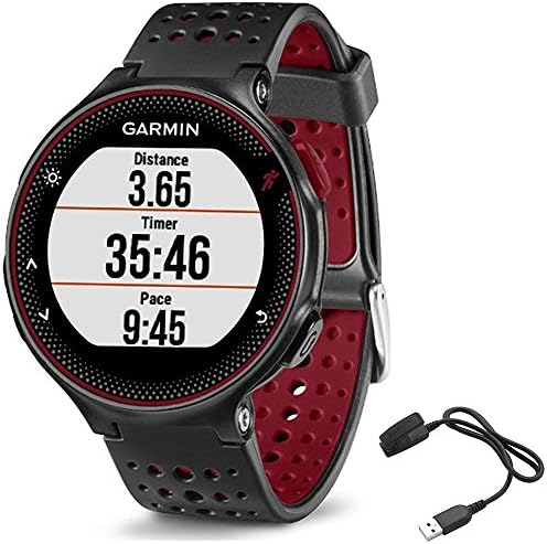 Garmin Forerunner 235 GPS Sport Watch - Marsala - Charging Clip Bundle Includes Forerunner 235 GPS and Charging Clip (Renewed)