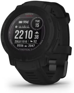 Garmin Instinct 2 Solar, Tactical-Edition, GPS Outdoor Watch, Solar Charging Capabilities, Multi-GNSS Support, Tracback Routing, Black (Renewed)