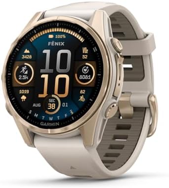 Garmin fēnix 8, Sapphire, 43mm, Fog Gray/Dark Sandstone