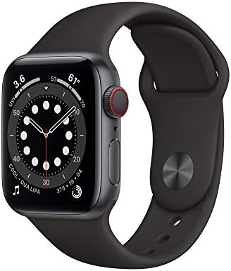 Apple Watch Series 6 (GPS + Cellular, 40mm) - Space Gray Aluminum Case with Blac...