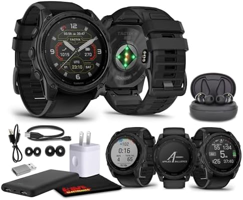 Garmin Tactix 8 48-Day Battery Smartwatch Solar 51mm Bundle