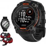 Garmin Instinct 3-45 mm Outdoor GPS Smartwatch, Solar, Black with Black Band 010-02934-00 Bundle with Deco Essentials 2X Screen Protector & 2X Tactical Paracord Bracelet