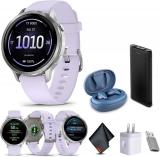 Garmin Venu 4 Smartwatch AMOLED 41mm (Silver/Periwinkle) Multisport Bundle